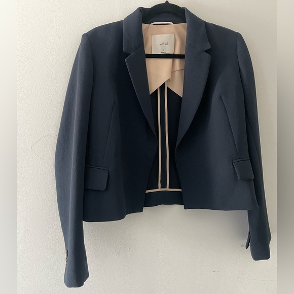 Wilfred Navy Deanne Blazer Size Small Aritzia - Picture 2 of 5